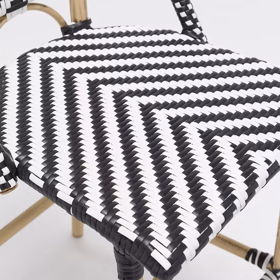 Moderno jardim ao ar livre pátio casa sala de estar cozinha mesa giratória móveis metal aço inoxidável dobrável banqueta cadeira tubo alumínio plastick rattan barra fezes